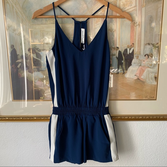 SOLD. Amanda Uprichard Emerson Track Romper Blue NWT - Picture 4 of 6